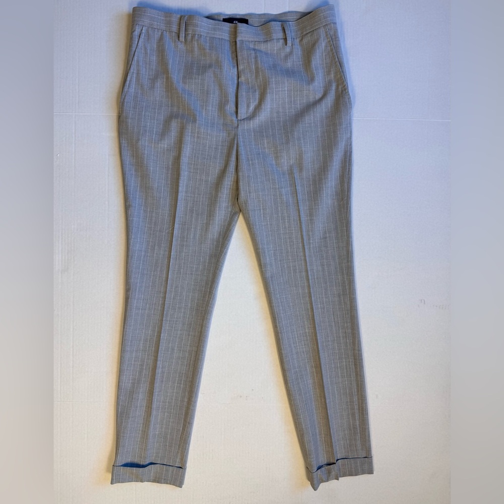 H&M Light Gray pinstripe Trousers